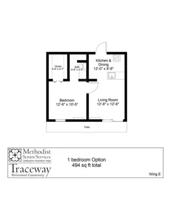 Floorplan of Traceway Retirement Community, Assisted Living, Nursing Home, Independent Living, CCRC, Tupelo, MS 6