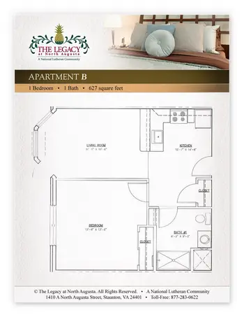 Floorplan of The Legacy at North Augusta, Assisted Living, Nursing Home, Independent Living, CCRC, Stauton, VA 1