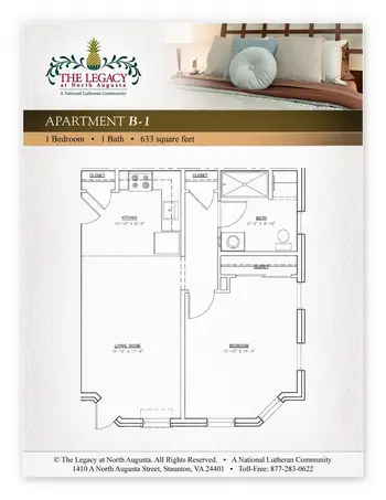 Floorplan of The Legacy at North Augusta, Assisted Living, Nursing Home, Independent Living, CCRC, Stauton, VA 2