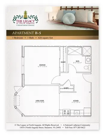 Floorplan of The Legacy at North Augusta, Assisted Living, Nursing Home, Independent Living, CCRC, Stauton, VA 4