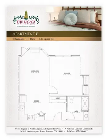 Floorplan of The Legacy at North Augusta, Assisted Living, Nursing Home, Independent Living, CCRC, Stauton, VA 5