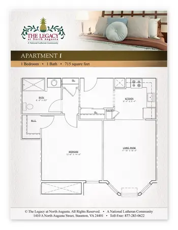 Floorplan of The Legacy at North Augusta, Assisted Living, Nursing Home, Independent Living, CCRC, Stauton, VA 6