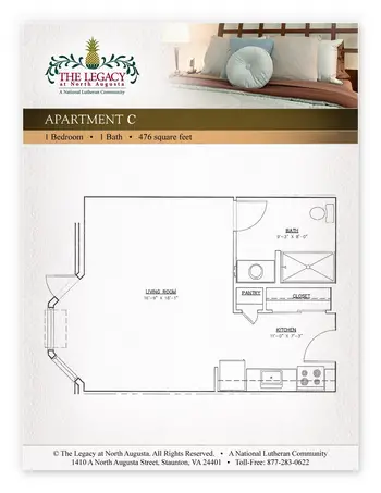 Floorplan of The Legacy at North Augusta, Assisted Living, Nursing Home, Independent Living, CCRC, Stauton, VA 11