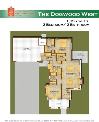 Floorplan of The Village at Orchard Ridge, Assisted Living, Nursing Home, Independent Living, CCRC, Winchester, VA 2