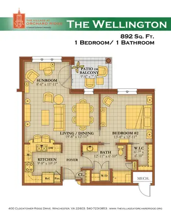 Floorplan of The Village at Orchard Ridge, Assisted Living, Nursing Home, Independent Living, CCRC, Winchester, VA 5
