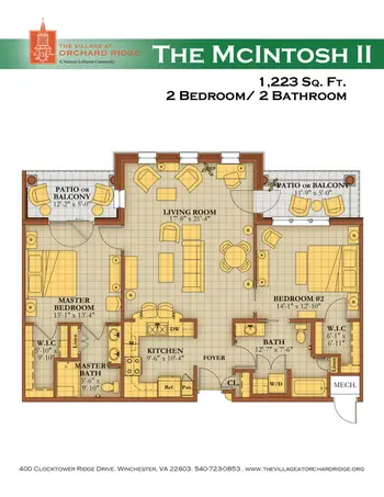 Floorplan of The Village at Orchard Ridge, Assisted Living, Nursing Home, Independent Living, CCRC, Winchester, VA 7