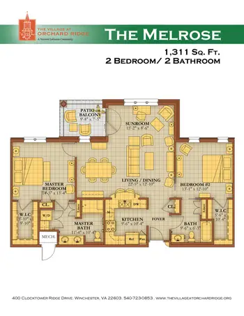 Floorplan of The Village at Orchard Ridge, Assisted Living, Nursing Home, Independent Living, CCRC, Winchester, VA 8