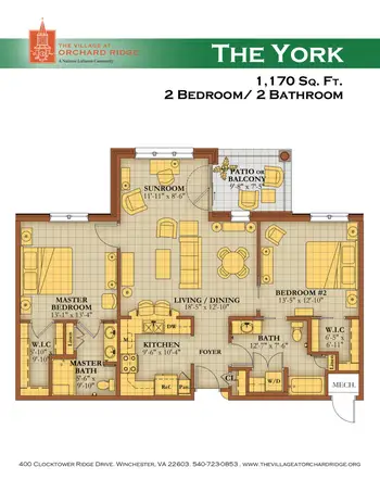 Floorplan of The Village at Orchard Ridge, Assisted Living, Nursing Home, Independent Living, CCRC, Winchester, VA 10