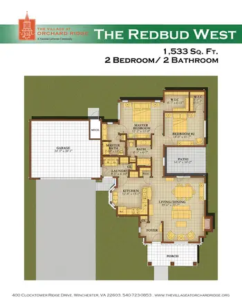 Floorplan of The Village at Orchard Ridge, Assisted Living, Nursing Home, Independent Living, CCRC, Winchester, VA 11