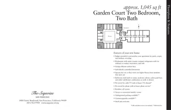 Floorplan of The Sequoias San Francisco, Assisted Living, Nursing Home, Independent Living, CCRC, San Francisco, CA 1