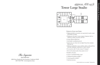 Floorplan of The Sequoias San Francisco, Assisted Living, Nursing Home, Independent Living, CCRC, San Francisco, CA 3