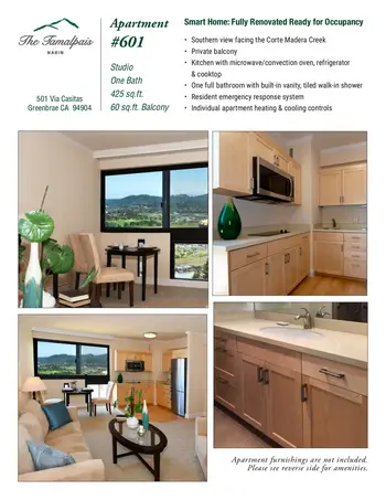 Floorplan of The Tamalpais, Assisted Living, Nursing Home, Independent Living, CCRC, Greenbrae, CA 15