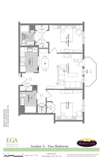 Floorplan of Newbury Court, Assisted Living, Nursing Home, Independent Living, CCRC, Concord, MA 1