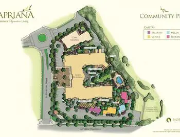 Campus Map of Oakmont of Capriana, Assisted Living, Nursing Home, Independent Living, CCRC, Brea, CA 3