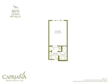 Floorplan of Oakmont of Capriana, Assisted Living, Nursing Home, Independent Living, CCRC, Brea, CA 7