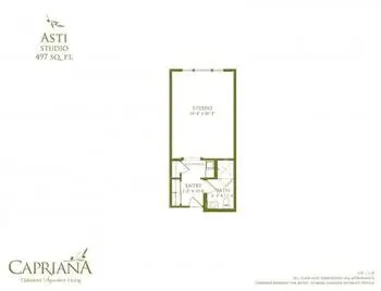 Floorplan of Oakmont of Capriana, Assisted Living, Nursing Home, Independent Living, CCRC, Brea, CA 6