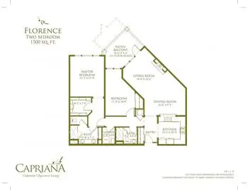 Floorplan of Oakmont of Capriana, Assisted Living, Nursing Home, Independent Living, CCRC, Brea, CA 11