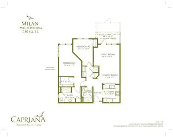 Floorplan of Oakmont of Capriana, Assisted Living, Nursing Home, Independent Living, CCRC, Brea, CA 13