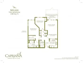 Floorplan of Oakmont of Capriana, Assisted Living, Nursing Home, Independent Living, CCRC, Brea, CA 14