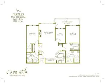 Floorplan of Oakmont of Capriana, Assisted Living, Nursing Home, Independent Living, CCRC, Brea, CA 15