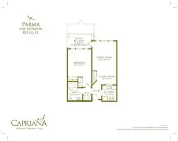 Floorplan of Oakmont of Capriana, Assisted Living, Nursing Home, Independent Living, CCRC, Brea, CA 20