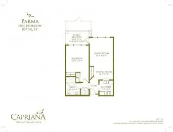 Floorplan of Oakmont of Capriana, Assisted Living, Nursing Home, Independent Living, CCRC, Brea, CA 19