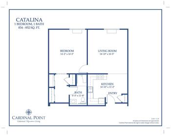 Floorplan of Oakmont of Cardinal Point, Assisted Living, Nursing Home, Independent Living, CCRC, Alameda, CA 1