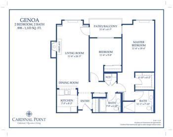 Floorplan of Oakmont of Cardinal Point, Assisted Living, Nursing Home, Independent Living, CCRC, Alameda, CA 3