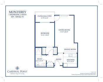 Floorplan of Oakmont of Cardinal Point, Assisted Living, Nursing Home, Independent Living, CCRC, Alameda, CA 4