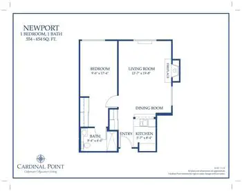 Floorplan of Oakmont of Cardinal Point, Assisted Living, Nursing Home, Independent Living, CCRC, Alameda, CA 5