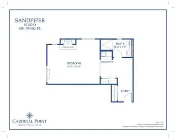 Floorplan of Oakmont of Cardinal Point, Assisted Living, Nursing Home, Independent Living, CCRC, Alameda, CA 6