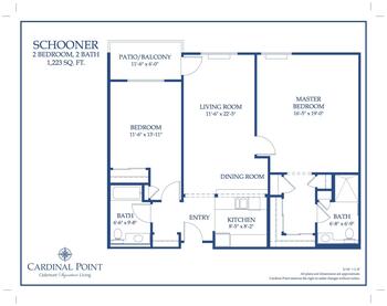 Floorplan of Oakmont of Cardinal Point, Assisted Living, Nursing Home, Independent Living, CCRC, Alameda, CA 7
