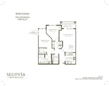 Floorplan of Oakmont of Segovia, Assisted Living, Nursing Home, Independent Living, CCRC, Palm Desert, CA 2