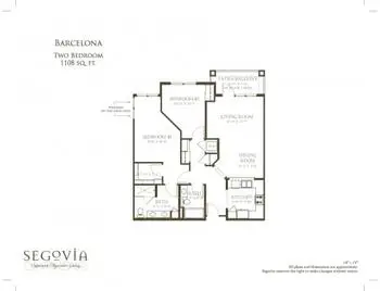 Floorplan of Oakmont of Segovia, Assisted Living, Nursing Home, Independent Living, CCRC, Palm Desert, CA 1
