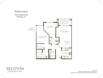 Floorplan of Oakmont of Segovia, Assisted Living, Nursing Home, Independent Living, CCRC, Palm Desert, CA 3