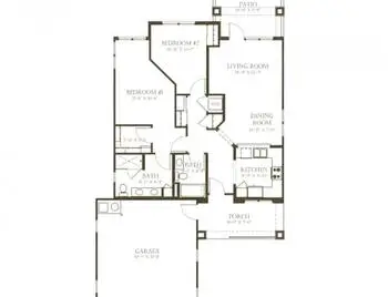Floorplan of Oakmont of Segovia, Assisted Living, Nursing Home, Independent Living, CCRC, Palm Desert, CA 4