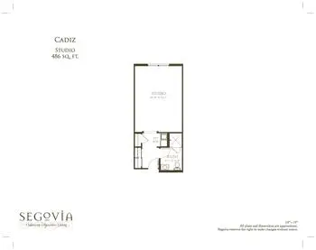 Floorplan of Oakmont of Segovia, Assisted Living, Nursing Home, Independent Living, CCRC, Palm Desert, CA 8