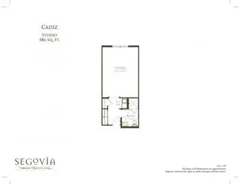 Floorplan of Oakmont of Segovia, Assisted Living, Nursing Home, Independent Living, CCRC, Palm Desert, CA 9