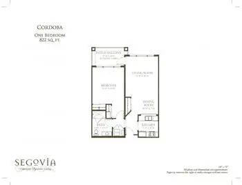 Floorplan of Oakmont of Segovia, Assisted Living, Nursing Home, Independent Living, CCRC, Palm Desert, CA 12