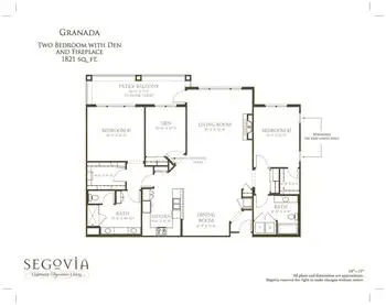 Floorplan of Oakmont of Segovia, Assisted Living, Nursing Home, Independent Living, CCRC, Palm Desert, CA 13