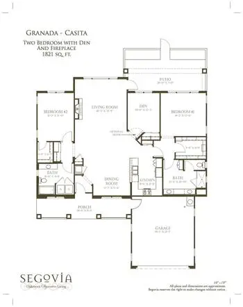 Floorplan of Oakmont of Segovia, Assisted Living, Nursing Home, Independent Living, CCRC, Palm Desert, CA 14