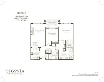 Floorplan of Oakmont of Segovia, Assisted Living, Nursing Home, Independent Living, CCRC, Palm Desert, CA 16