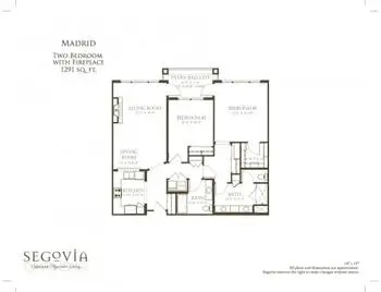 Floorplan of Oakmont of Segovia, Assisted Living, Nursing Home, Independent Living, CCRC, Palm Desert, CA 15