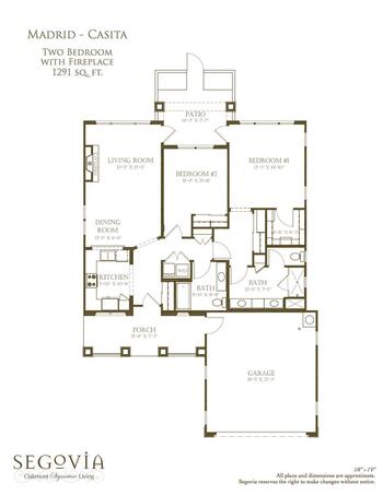 Floorplan of Oakmont of Segovia, Assisted Living, Nursing Home, Independent Living, CCRC, Palm Desert, CA 18