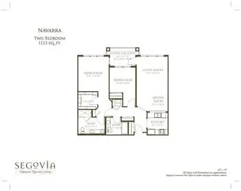 Floorplan of Oakmont of Segovia, Assisted Living, Nursing Home, Independent Living, CCRC, Palm Desert, CA 20