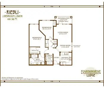 Floorplan of Fountaingrove Lodge, Assisted Living, Nursing Home, Independent Living, CCRC, Santa Rosa, CA 7