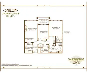 Floorplan of Fountaingrove Lodge, Assisted Living, Nursing Home, Independent Living, CCRC, Santa Rosa, CA 4