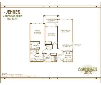 Floorplan of Fountaingrove Lodge, Assisted Living, Nursing Home, Independent Living, CCRC, Santa Rosa, CA 8
