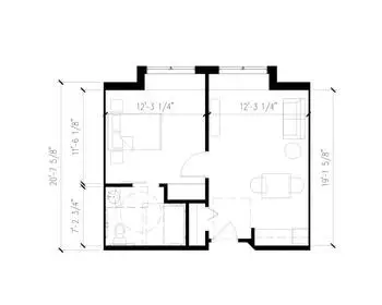 Floorplan of Oakwood Village Prairie Ridge , Assisted Living, Nursing Home, Independent Living, CCRC, Madison, WI 1