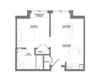 Floorplan of Oakwood Village Prairie Ridge , Assisted Living, Nursing Home, Independent Living, CCRC, Madison, WI 2